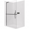 CERANO - Sprchová zástena Walk-in Onyx L-ľavá vzpera - 8 mm + polička / držiak na uteráky - čierna matná, transparentné sklo - 160x200 cm CERANO - Sprchová zástena Walk-in Onyx L-ľavá vzpera - 8 mm + polička / držiak na uteráky - čierna matná, transparentné sklo - 160x200 cm