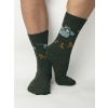 Poľovnícke ponožky s motívom poľovníka a psa, VYBRAŤ VEĽKOSŤ BIELIZNE 44 - 47 Poľovnícke ponožky s motívom poľovníka a psa, VYBRAŤ VEĽKOSŤ BIELIZNE 44 - 47