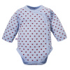 Eevi Body rozopínacie s dlhým rukávom LOVE modré - 62 Eevi Body rozopínacie s dlhým rukávom LOVE modré - 62