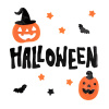 Party Čierny nápis Halloween - gélové nálepky na okno 17x42 cm Party Čierny nápis Halloween - gélové nálepky na okno 17x42 cm