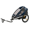 HAMAX Outback One - jednomiestny vozík za bicykel vr. ramená + kočíkovú set - Navy/Biela, polohov HAMAX Outback One - jednomiestny vozík za bicykel vr. ramená + kočíkovú set - Navy/Biela, polohov