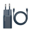 Baseus Super Si Quick Charger 1C 20W nástenná nabíjačka + USB-C - Lightning kábel 1m modrý (TZCCSUP-B03) Baseus Super Si Quick Charger 1C 20W nástenná nabíjačka + USB-C - Lightning kábel 1m modrý (TZCCSUP-B03)