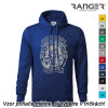 Mikina RANGER® - CLASSIC POLICE BIKER 4XL Modrá Mikina RANGER® - CLASSIC POLICE BIKER 4XL Modrá