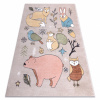 Dywany Łuszczów Koberec FUN Forester pre deti, zvieratká, lesná béžová 140x190 cm Dywany Łuszczów Koberec FUN Forester pre deti, zvieratká, lesná béžová 140x190 cm