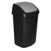 Kôš Curver® SWING BIN, 50 lit., 34x40.6x66.8 cm, čierny/sivý, na odpad Kôš Curver® SWING BIN, 50 lit., 34x40.6x66.8 cm, čierny/sivý, na odpad