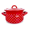 Orion Smaltovaný hrniec s pokrievkou Tečka, 16 cm, pr. 16 cm Orion Smaltovaný hrniec s pokrievkou Tečka, 16 cm, pr. 16 cm