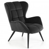 HALMAR Kreslo ušiak TYRION, čierna/čierna bluvel 19 HALMAR Kreslo ušiak TYRION, čierna/čierna bluvel 19