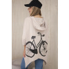 Legínovo Béžová mikina s potlačou bicykla Farba: Béžová, Veľkosť: UNI Legínovo Béžová mikina s potlačou bicykla Farba: Béžová, Veľkosť: UNI
