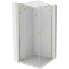 Mexen Mist-H Duo, 2-krídlový výklopný sprchový kút 80 x 80 cm, číre sklo, zlatý matný profil, 8A5-080L-080P-55-00 Mexen Mist-H Duo, 2-krídlový výklopný sprchový kút 80 x 80 cm, číre sklo, zlatý matný profil, 8A5-080L-080P-55-00