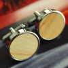 Knoflickarna.CZLuxury Wood Steel Cufflinks0562 Knoflickarna.CZLuxury Wood Steel Cufflinks0562