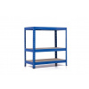 Policový regál Trestles RH 1000x900x400, nosnosť 1050 kg, 3 police Farba: modrá, Typ police: drevená MDF 5,4 mm Policový regál Trestles RH 1000x900x400, nosnosť 1050 kg, 3 police Farba: modrá, Typ police: drevená MDF 5,4 mm
