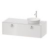 DURAVIT White Tulip závesná skrinka pod umývadlo na dosku vpravo, 1 zásuvka, 1300 x 550 x 408 mm, biela vysoký lesk, WT4982R8585 DURAVIT White Tulip závesná skrinka pod umývadlo na dosku vpravo, 1 zásuvka, 1300 x 550 x 408 mm, biela vysoký lesk, WT4982R8585