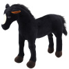 LEAN TOYS Plyšový kôň, maskot, plyšová hračka, čierna, 40 cm x 37 cm LEAN TOYS Plyšový kôň, maskot, plyšová hračka, čierna, 40 cm x 37 cm