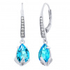 Stříbrné náušnice Clarissa se Swiss Blue Topaz a Brilliance Zirconia JJJ1267ETS Stříbrné náušnice Clarissa se Swiss Blue Topaz a Brilliance Zirconia JJJ1267ETS