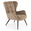 HALMAR Kreslo ušiak TYRION, čierna/béžová bluvel 40 HALMAR Kreslo ušiak TYRION, čierna/béžová bluvel 40