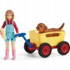 Schleich Farma 42543 Dievča s vozíkom a psom Schleich Farma 42543 Dievča s vozíkom a psom