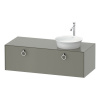 DURAVIT White Tulip závesná skrinka pod umývadlo na dosku vpravo, 1 zásuvka, 1300 x 550 x 408 mm, kameňovo šedá matná, WT4982R9292 DURAVIT White Tulip závesná skrinka pod umývadlo na dosku vpravo, 1 zásuvka, 1300 x 550 x 408 mm, kameňovo šedá matná, WT4982R9292