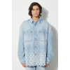 Rifľová bunda Marcelo Burlon Laser Cross Dnm Overshirt CMYE01GF24DEN0014034 modrá M Rifľová bunda Marcelo Burlon Laser Cross Dnm Overshirt CMYE01GF24DEN0014034 modrá M