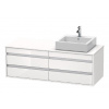 Duravit Ketho - Umývadlová skrinka 50x140x55 cm, pravá, 4 zásuvky, lesklá biela KT6657R2222 Duravit Ketho - Umývadlová skrinka 50x140x55 cm, pravá, 4 zásuvky, lesklá biela KT6657R2222