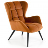 HALMAR Kreslo ušiak TYRION, čierna/cynamony bluvel 4215 HALMAR Kreslo ušiak TYRION, čierna/cynamony bluvel 4215