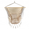 HAMAK - HOUPAČKA - BRAZILSKÉ VISELÉ KRESLO BOHO 130 x 100 CM BEŽOVÉ *3316 HAMAK - HOUPAČKA - BRAZILSKÉ VISELÉ KRESLO BOHO 130 x 100 CM BEŽOVÉ *3316