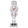 Drevená figúrka Luskáčik 21 cm-ový strieborný s bubnom Drevená figúrka Luskáčik 21 cm-ový strieborný s bubnom