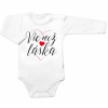 Body dlhý rukáv, Víc než láska, Baby Nellys, biele, veľ. 62 Body dlhý rukáv, Víc než láska, Baby Nellys, biele, veľ. 62
