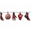 PAPIEROVÁ GIRLANDA ORGÁN KRV HALLOWEEN 3M HOROROVÁ DEKORÁCIA Ozdoba STRACH PAPIEROVÁ GIRLANDA ORGÁN KRV HALLOWEEN 3M HOROROVÁ DEKORÁCIA Ozdoba STRACH