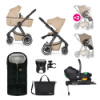 PETITE&MARS Kočík kombinovaný ICON 2v1 Mocha Beige XXL AIR + Core Pro i-Size Black Grey + Báza PETITE&MARS Kočík kombinovaný ICON 2v1 Mocha Beige XXL AIR + Core Pro i-Size Black Grey + Báza