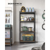 SONGMICS Oceľový regál s nosnosťou až 520 kg 80 x 160 x 40 cm hnedá čierna SONGMICS Oceľový regál s nosnosťou až 520 kg 80 x 160 x 40 cm hnedá čierna