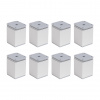 Walteco Nábytková noha hranatá 40x40x60mm, aluminium optik Množstvo: 8 ks , 50005BP2 Walteco Nábytková noha hranatá 40x40x60mm, aluminium optik Množstvo: 8 ks , 50005BP2