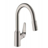 Hansgrohe Focus M42 Drezová batéria M429-H180 s výsuvnou spŕškou, vzhľad nehrdzavejúcej ocele 71801800-HG Hansgrohe Focus M42 Drezová batéria M429-H180 s výsuvnou spŕškou, vzhľad nehrdzavejúcej ocele 71801800-HG