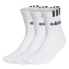 adidas Linear 3 Stripe Cushioned Half Crew Sock White/Black Ladies 4-8 adidas Linear 3 Stripe Cushioned Half Crew Sock White/Black Ladies 4-8