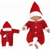 Z&Z Detský pletený overal s kapucňou Baby Santa, červený, veľ. 80 Z&Z Z&Z Detský pletený overal s kapucňou Baby Santa, červený, veľ. 80 Z&Z
