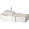 DURAVIT Zencha závesná skrinka pod umývadlo na dosku (umývadlo vľavo), 2 zásuvky, 1300 x 550 x 281 mm, biela/taupe super matná, ZE4816064830000 DURAVIT Zencha závesná skrinka pod umývadlo na dosku (umývadlo vľavo), 2 zásuvky, 1300 x 550 x 281 mm, biela/taupe super matná, ZE4816064830000
