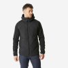 QUECHUA Pánska turistická mikina NH500 hybridná čierna 3XL QUECHUA Pánska turistická mikina NH500 hybridná čierna 3XL