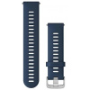Garmin Quick Release (22 mm) silikónový, Tidal Blue – Silver 010-11251-3D Garmin Quick Release (22 mm) silikónový, Tidal Blue – Silver 010-11251-3D