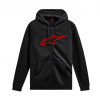 Alpinestars Ageless V3 Zip hoodie - černá/červená L Alpinestars Ageless V3 Zip hoodie - černá/červená L