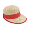 Slamený klobúk - slnečný klobúk - Seeberger - morská tráva s červenou stuhou Veľkosť: 59 cm (L) Slamený klobúk - slnečný klobúk - Seeberger - morská tráva s červenou stuhou Veľkosť: 59 cm (L)