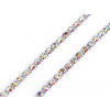 Štrasový prýmek / borta šíře 2 mm Varianta: 1 crystal AB stříbrná, Balení: 9 m Štrasový prýmek / borta šíře 2 mm Varianta: 1 crystal AB stříbrná, Balení: 9 m