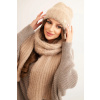 Legínovo Dámsky komplet čiapka a dlhý šál z mäkkej priadze v ťavej farbe Farba: Hnedá, Veľkosť: UNI Legínovo Dámsky komplet čiapka a dlhý šál z mäkkej priadze v ťavej farbe Farba: Hnedá, Veľkosť: UNI