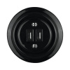 Porcelánová USB zásuvka Bohemia-Design K1-2USBA-BL 2x USB-A čierna Porcelánová USB zásuvka Bohemia-Design K1-2USBA-BL 2x USB-A čierna