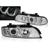 BMW E39 95-03 - predné chrom svetlá s ANGEL EYES 3D a LED smerovky BMW E39 95-03 - predné chrom svetlá s ANGEL EYES 3D a LED smerovky