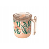 Quokka Wave Smartgrip, Nerezový termo hrnček Floral Peach, 260ml, 40272 Quokka Wave Smartgrip, Nerezový termo hrnček Floral Peach, 260ml, 40272