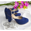 Semišové svadobné topánky na platforme - tmavomodré Veľkosť obuvi: 40 Semišové svadobné topánky na platforme - tmavomodré Veľkosť obuvi: 40