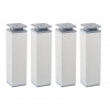 Walteco Nábytková noha hranatá 40x40x150mm, aluminium optik Množstvo: 4 ks , 50007BP1 Walteco Nábytková noha hranatá 40x40x150mm, aluminium optik Množstvo: 4 ks , 50007BP1