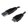 STARTECH 15cm 6in Slim USB 3.0 Micro B Cable, STARTECH 15cm 6in Slim USB 3.0 Micro B Cable - USB3AU USB3AUB15CMS STARTECH 15cm 6in Slim USB 3.0 Micro B Cable, STARTECH 15cm 6in Slim USB 3.0 Micro B Cable - USB3AU USB3AUB15CMS