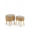 Halmar TICO zostava dvoch taburetiek s úložným priestorom, béžové Halmar TICO zostava dvoch taburetiek s úložným priestorom, béžové