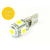 LED AUTO ŽIAROVKA 5 SMD5050 CANBUS RESISTOR, T10, TEPLÁ BIELA LED AUTO ŽIAROVKA 5 SMD5050 CANBUS RESISTOR, T10, TEPLÁ BIELA