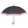 PERLETTI Dámsky automatický dáždnik COLOR BORDER / ružová obruba, 21695 PERLETTI Dámsky automatický dáždnik COLOR BORDER / ružová obruba, 21695